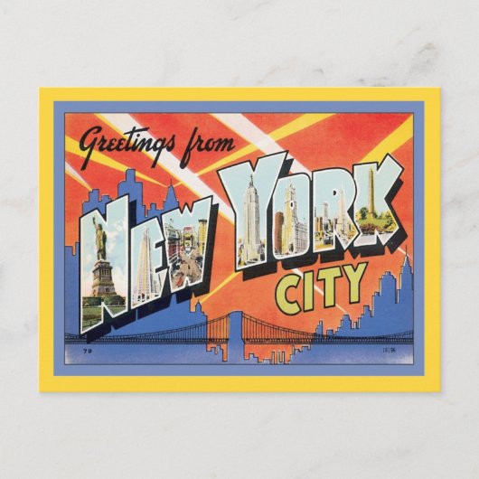 Groeten uit New York City America Briefkaart (Voorkant)