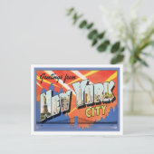 Groeten uit New York City Amerika Briefkaart (Staand voorkant)