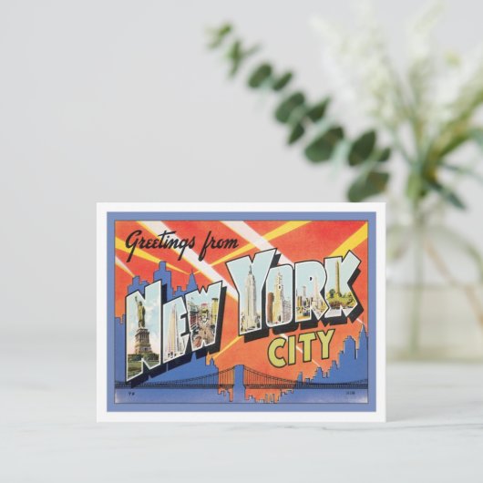 Groeten uit New York City Amerika Briefkaart (Staand voorkant)