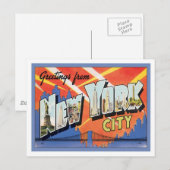 Groeten uit New York City Amerika Briefkaart (Voorkant / Achterkant)