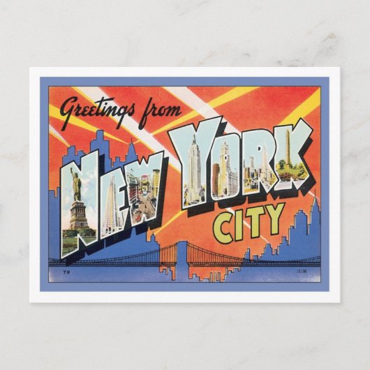 Groeten uit New York City Amerika Briefkaart (Voorkant)