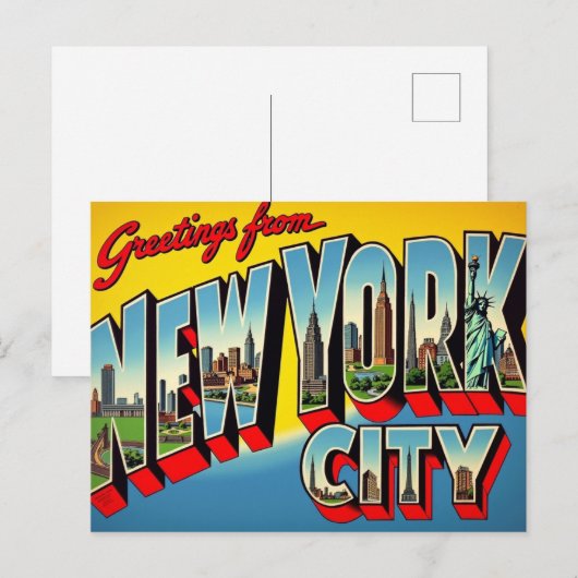 Groeten uit New York City Briefkaart (Voorkant / Achterkant)