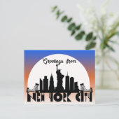 Groeten uit New York City Briefkaart (Staand voorkant)