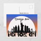 Groeten uit New York City Briefkaart (Voorkant / Achterkant)