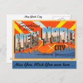 Groeten uit New York City Briefkaart (Voorkant / Achterkant)