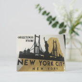 Groeten uit New York City Briefkaart (Staand voorkant)