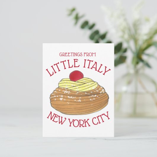 Groeten uit New York City Zeppole Briefkaart (Staand voorkant)