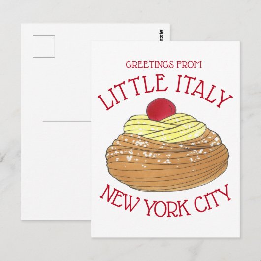 Groeten uit New York City Zeppole Briefkaart (Voorkant / Achterkant)