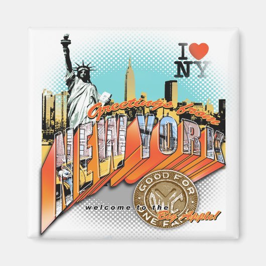 Groeten uit New York Magneet (Voorkant)