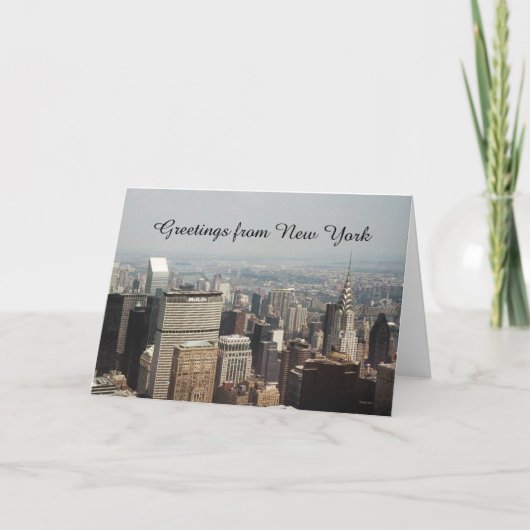 Groeten uit New York, New York Kaart (Voorkant)