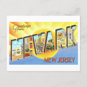  groeten uit Newark, New Jersey Briefkaart