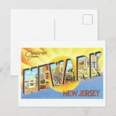groeten uit Newark, New Jersey Briefkaart (Voorkant / Achterkant)