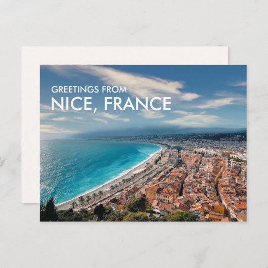 Groeten uit Nice Frankrijk Briefkaart (Voorkant / Achterkant)