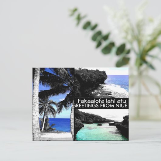 Groeten uit Niue - Briefkaart (Staand voorkant)