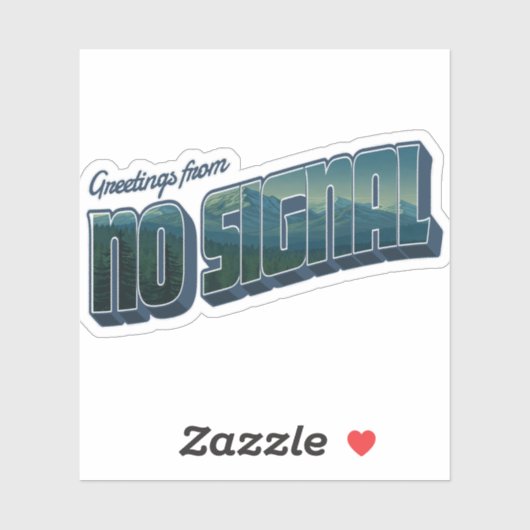 Groeten uit No Signal Sticker (Vel)