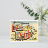 Groeten uit Noord-Dakota, Badlands Travel Briefkaart (Staand voorkant)