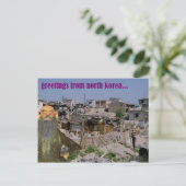 groeten uit noord - korea briefkaart (Staand voorkant)