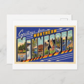  groeten uit Noord-Minnesota Briefkaart (Voorkant / Achterkant)