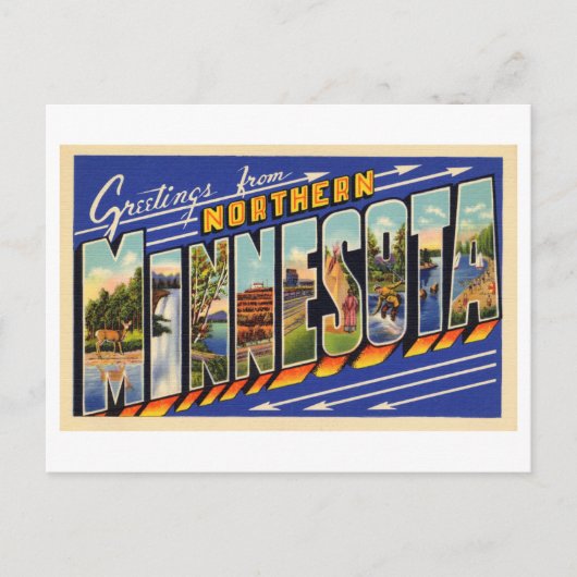  groeten uit Noord-Minnesota Briefkaart (Voorkant)