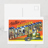  groeten uit Noord-Wisconsin Briefkaart (Voorkant / Achterkant)