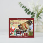 Groeten uit Noordpool, Alaska Briefkaart (Staand voorkant)