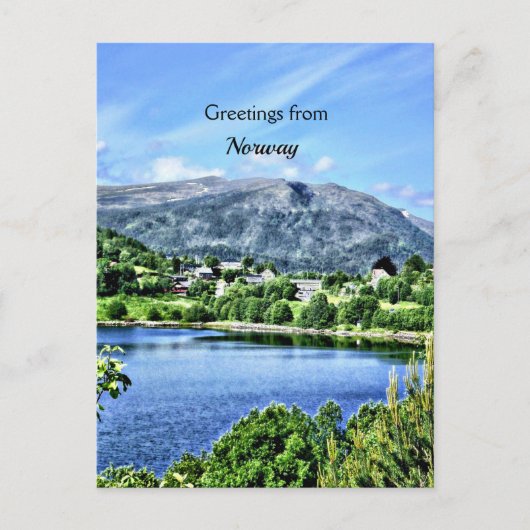 Groeten uit Noorwegen Briefkaart (Voorkant)