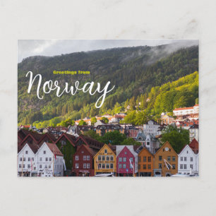 Groeten uit Noorwegen  Reisansichtkaart landschap  Briefkaart