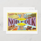  groeten uit Norfolk, Virginia Briefkaart (Voorkant / Achterkant)