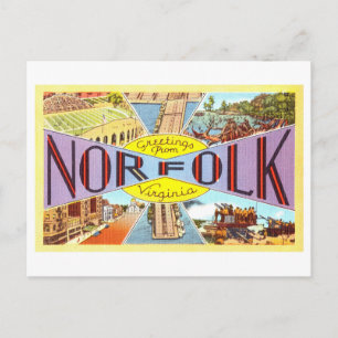  groeten uit Norfolk, Virginia Briefkaart