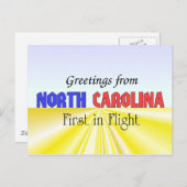 Groeten uit North Carolina Briefkaart (Voorkant / Achterkant)