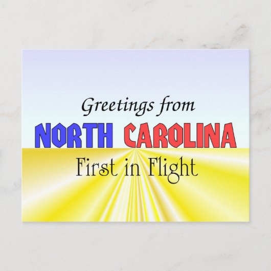 Groeten uit North Carolina Briefkaart (Voorkant)