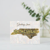 Groeten uit North Carolina Briefkaart (Staand voorkant)