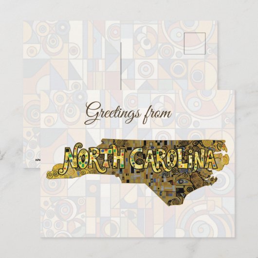 Groeten uit North Carolina Briefkaart (Voorkant / Achterkant)