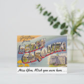 Groeten uit North Carolina Briefkaart (Staand voorkant)