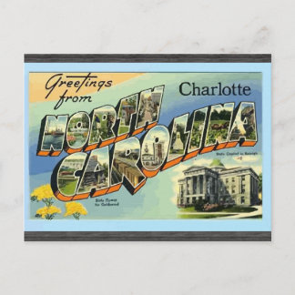 Groeten uit North Carolina Charlotte,  Briefkaart