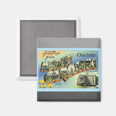 Groeten uit North Carolina Charlotte,  Magneet