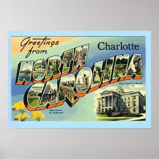 Groeten uit North Carolina Charlotte, Poster (Voorkant)