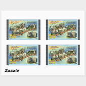 Groeten uit North Carolina Charlotte,  Rechthoekige Sticker (Vel)