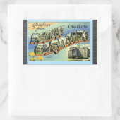 Groeten uit North Carolina Charlotte,  Rechthoekige Sticker (Tas)