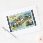 Groeten uit North Carolina Charlotte,  Rechthoekige Sticker (Envelop)