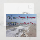 Groeten uit North Carolina State Flag Heart USA Briefkaart (Voorkant / Achterkant)