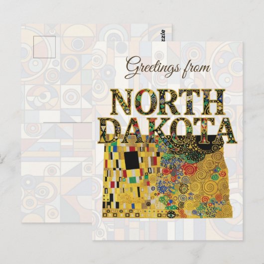 Groeten uit North Dakota Briefkaart (Voorkant / Achterkant)