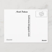 Groeten uit North Dakota Briefkaart (Achterkant)