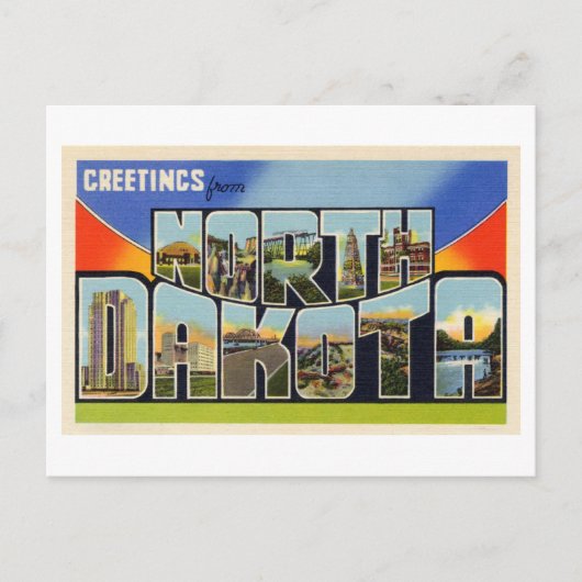  Groeten uit North Dakota Briefkaart (Voorkant)