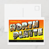 groeten uit North Platte, Nebraska, Briefkaart (Voorkant / Achterkant)