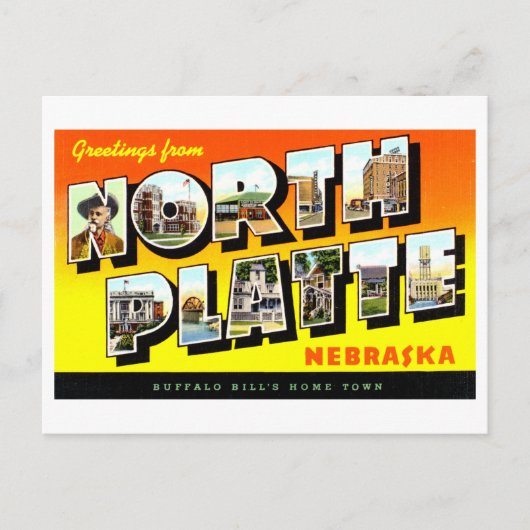 groeten uit North Platte, Nebraska, Briefkaart (Voorkant)