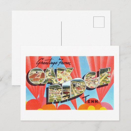  groeten uit Oak Ridge, Tennessee Briefkaart (Voorkant / Achterkant)