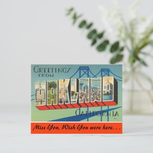 Groeten uit Oakland Briefkaart (Staand voorkant)