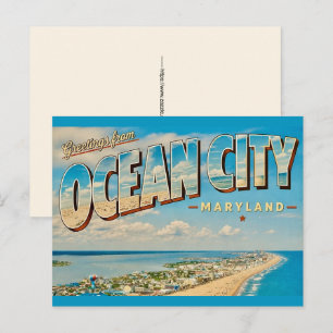 Groeten uit Ocean City MD ansichtkaart Briefkaart