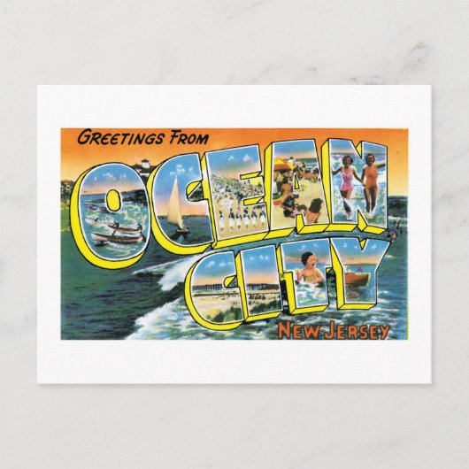 Groeten uit Ocean City, New Jersey! Briefkaart (Voorkant)